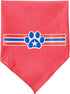 Mirage Pet Products Small Patriotic Star Paw Screen Print Bandana, Bright Pink