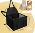 PetsHome Upgrade Dog Car Seat, Foldable Booster Seat with 12 PVC Tubes, Waterproof for Small to Medium Dogs, Pure Black