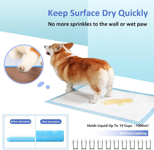 XXL Thicken Puppy Pee Pads for Dogs, 36"x32", 60 Count, Extra Large Leak-Proof & Super Absorbent Disposable Pads