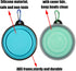 SLSON Collapsible Bowl with Cover Lids - 2 Pack Portable Dog Travel Bowls for Pets (Light Blue & Green)