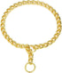 Mogoko Stainless Steel Dog Choke Chain Collar, Puppy Metal P Chain Slip Collar for Training Walking (Gold; 3.0mm; 20.0