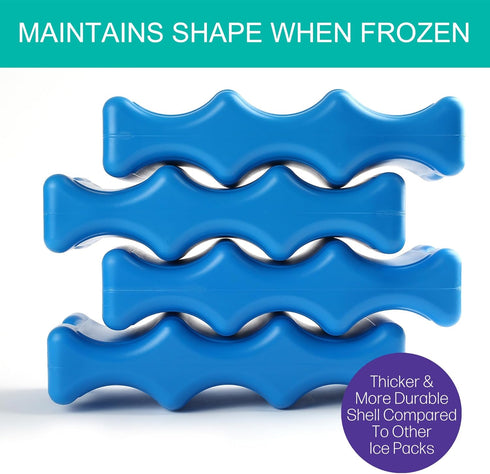 Pack Pack, Pack Ice for Coolers, Breastmilk Bottle Storage, Lunch Box, Insulated Contoured Freezer Long Lasting