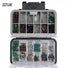 Goture Small Tackle Box, Waterproof Fishing Lure Boxes, 2-Sided Adjustable Small Plastic Case Storage Containers (Black)