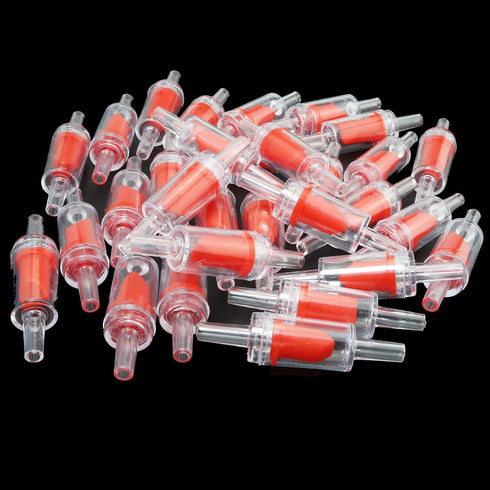 30PCS Red One Way Check Valves Kit for Aquarium Air Pump, Airline Tubing, and Accessories