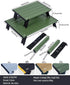 Compact Folding Beach Table: iClimb Ultralight Mini Table (Green, L)