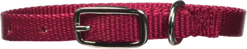 Hamilton Adjustable Nylon Dog Collar, Wine, 3/8" x 7-12"