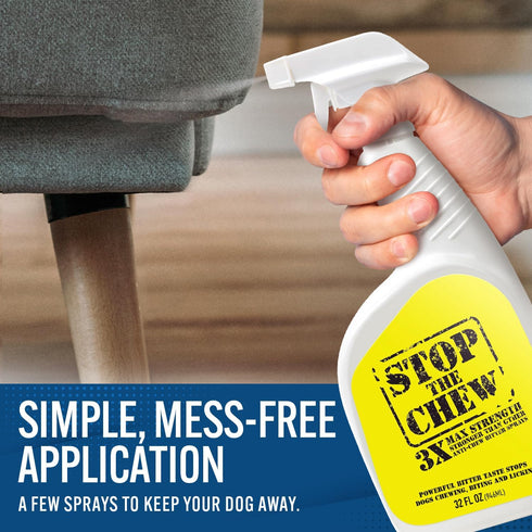 EBPP Stop the Chew Anti Chew Spray for Dogs, 3X Strength Bitter Deterrent for Puppies, Alcohol Free, 32oz