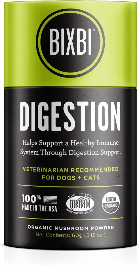 BIXBI Dog & Cat Clean Digestion Support, 2.12 oz (60 g) - All Natural Organic Pet Superfood