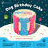 Dog Birthday Cake for Dogs to Eat - Rice Cake Based Dessert Made with Dog Birthday Treats and Human Grade Ingredients - Happy Birthday Dog Cake - Dog Birthday Gift for Puppy (5"x5"x5", Tricolor)