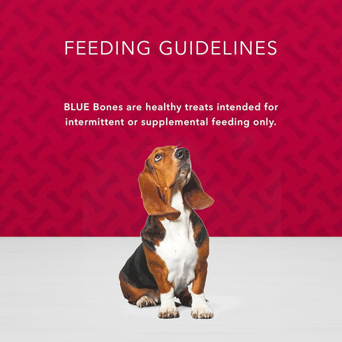 16oz. 4 Count Blue Buffalo Bones Natural Crunchy Dog Treats Medium Dog Biscuits Beef, Bag