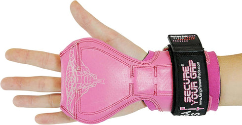 Cobra Grips FIT for Women Weight Lifting Grips with Wrist Support FIT Pink Rubber Lifting Straps Alternative