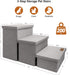 Dog Stairs for High Beds 17.1" H, Folding Steps for Small Medium or Large Dogs with Storage, Cat Ramp for Car, 200 lbs