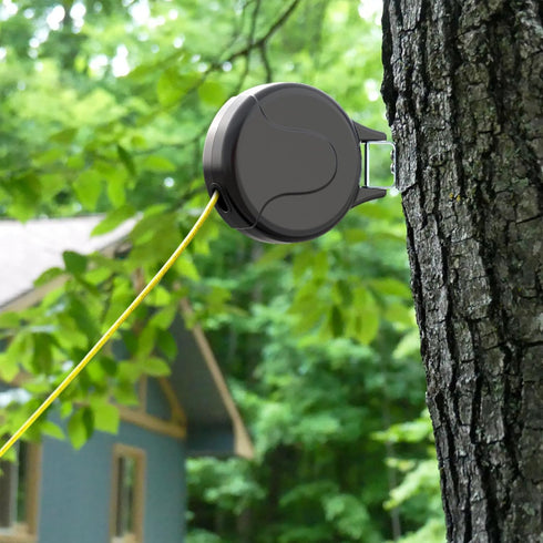 30ft Wall Mount Retractable Dog Tie Out Cable for Small to Large Dogs, Wall Mounted Lead for Yard/Garden