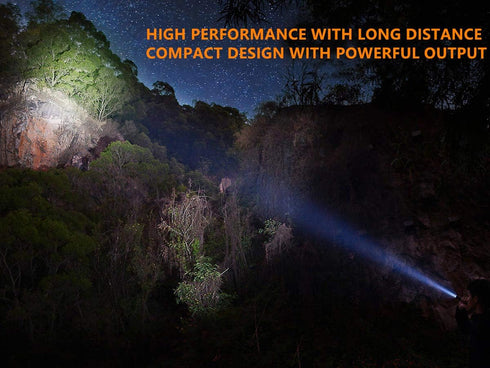 Tactical Flashlight, Adjustable 350 Yards 1200 Lumen LED Light with Offset Mount for Outdoor Hunting