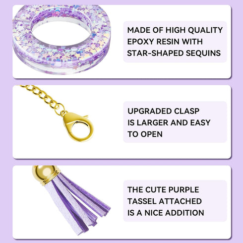 Letter Charm for Stanley Cup, 1 PCS Purple Tumbler Handle Accessories, Initial Charm for Girls Women