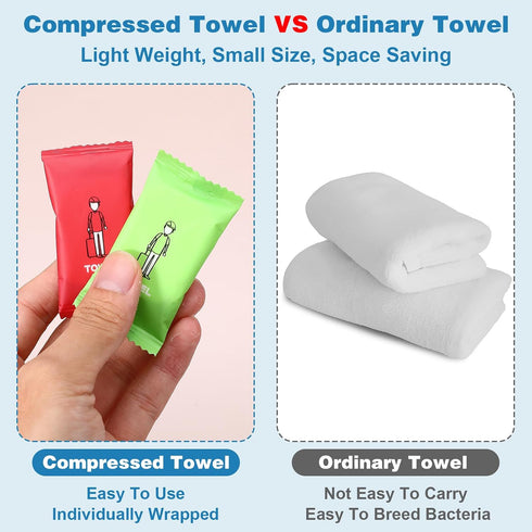 Meyeyaia 140 Pack 11x 7.87inch Disposable Compressed Face Towels for Travel - Portable Compressed Towel Tablets