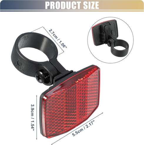 X AUTOHAUX 2.7cm Bicycle Reflectors, Plastic Red Warning Reflector Bike Accessories