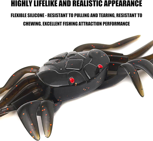 Oxxggkao Pack 20 Set of Soft Crabs Fishing Lures Collection with Flexible Movement and Bright Color Option for Highly