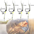 YOTO Carp Fishing Hair Rigs - 24 Pcs High Carbon Steel Curved Barbed Hooks with Swivels and Boilies