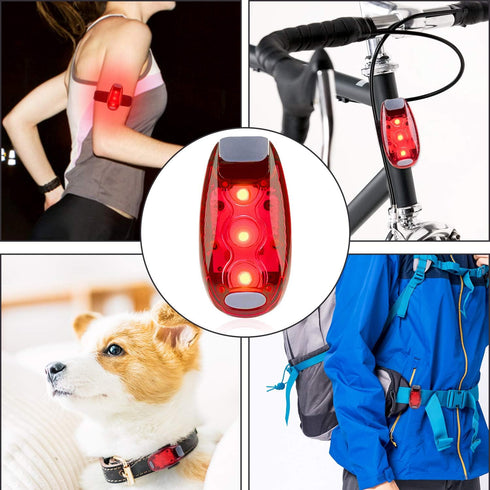 LED Safety Light, High Visibility Strobe Running Lights for Bicycle, Kayak, Backpack, Walking, Clip-On