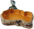 Reptile Food Water Rock Bowls - Lizard Resin Rock Worm Feeding Dish for Bearded Dragons, Chameleons, and More