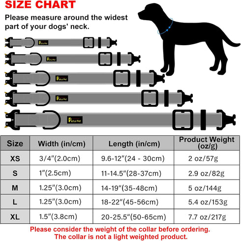 Plutus Pet Tactical Dog Collar - Reflective Adjustable Heavy Duty Collar, Soft Padded for Small Medium Large Dogs (XL,