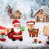 Christmas Aquarium Decoration, 2pcs Santa Claus Reindeer Figurines Resin Ornament for Holiday Fish Tank