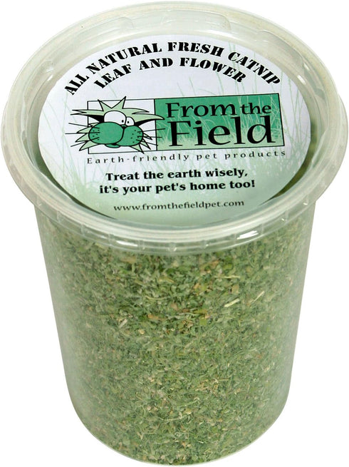 from The Field Organic Catnip Leaf & Flower Blend for Cats & Kittens, 3.5 oz Resealable Tub