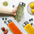 12oz 4 Pack Juice Bottles - Wide Mouth Glass Bottles with Lids- BPA Free, Stainless Steel Lids for Juicing, Smoothies