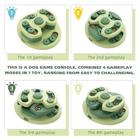 3 3 KADTC Dog Puzzle Toy, Large Size, Levels of Step-by-Step Challenge, Ways to Play Beginner to Advanced Slow Feeder
