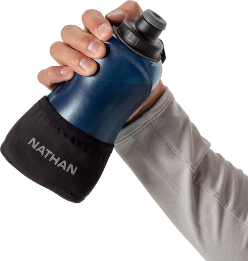 Nathan 12 oz Running Handheld Water Bottle - Adjustable No-Grip Quick Squeeze Lite Hand Strap