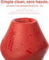 Stuffable Enrichment Dog Toy Durable Natural Rubber Treat Dispenser for Medium Dogs, Irregular Shape, Red, Bully Stick