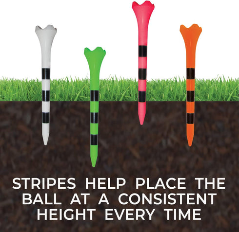 Pride Performance Golf Tee Striped, 3-1/4", 100 Count