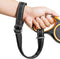 Short Dog Leash with Reflective Leads | Baby Stroller Wheelchair Safety Strap (1.8 ft, Black)