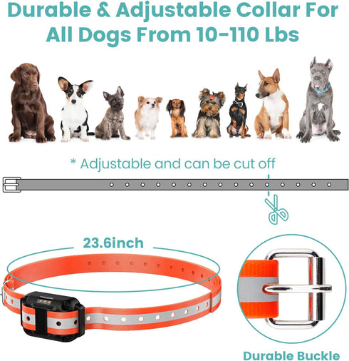 F-color Dog Training Collar with Remote, 2600ft Shock Collar for Small Medium Large Dogs, Waterproof Dog Shock Collar