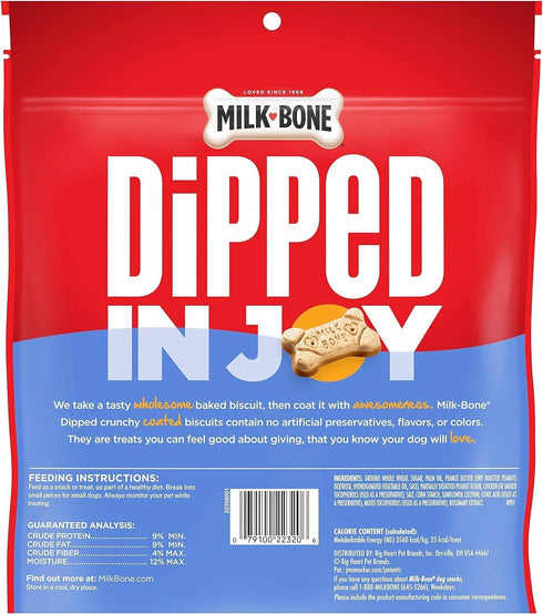 Milk-Bone Dipped Dog Treat Biscuits - 32 Ounce (Pack of 2) - Baked with Real Peanut Butter