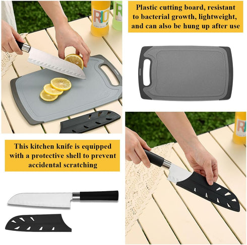 Set HOMQUEN Camping Essentials Camping Gear Must HavesCooking Utensils Rv Camping AccessoriesCamper Gadgets for Outdoor