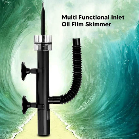 Aquarium Oil Filter, Water Protein Skimmer for Fish Tank, Oil Remover with Flexible Tube