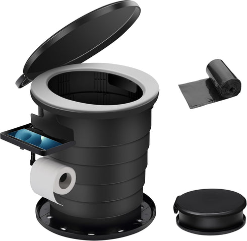 TRIPTIPS Upgrade Retractable Portable Toilet Travel Toilet Adjustable Height Camping Toilet Portable
