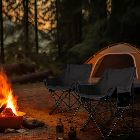 Leonyo Folding Camping Chairs, Portable Outdoor Lawn Chairs for Adults with Carrying Bag for Outside Fishing, Hiking