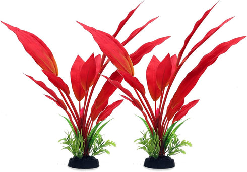 ALEGI Silk Aquarium Plants, 12 Inch Artificial Silk Plants Decorations for Fish