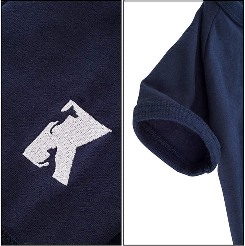 Koneseve Dog Shirts Soft Cotton Clothes, Stretchy T-Shirt for Small Medium Large Dogs, 2-Pack Blue & Red