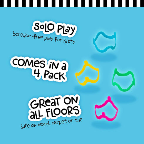 Pack 4 Count (Pack 1) Petmate Interactive Cat Toys - Cat Crazies Multi by Petmate