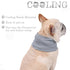 NACOCO 2 Pcs Dog Instant Cooling Scarf - Summer Pet Bandana for Bulldog (Gray, M)