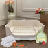 Yuoaes Large Rabbit Litter Box Bunny Potty Training Corner Litter Pan with Drawer Comes with Liners Rabbit Pee Pads