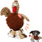 SPOT Gigglers Chicken Dog Toy with Giggle Sound, Textured Plush Tug Toy with