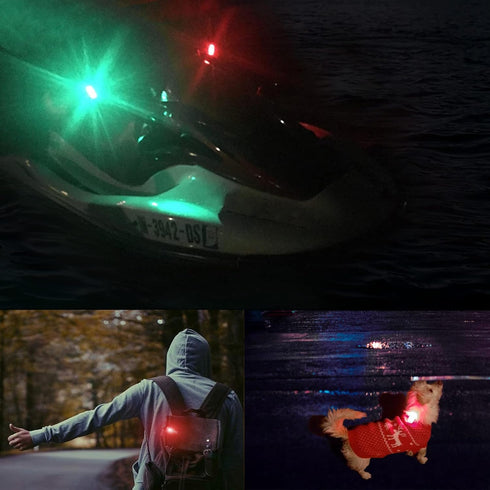 Kayak Lights for Boat, Battery Operated LED Night Light for Safety Bike Tail Paddle Running