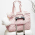 Cat Carrier Small Dog Handbag, Large Cat/Puppy Carrier Bag with Multiple Pockets, Breathable Mesh, Travel Tote (Pink)