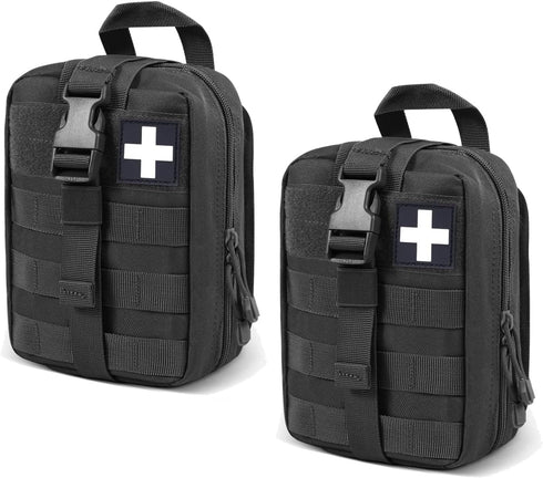 Gogoku 2-Pack First Aid Pouch 1000D Nylon Tactical Molle Medical Pouch Utility Pouch