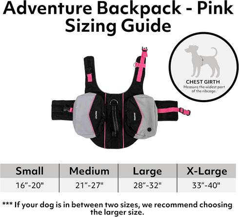 ZippyPaws Adventure Dog Backpack - Pink, M